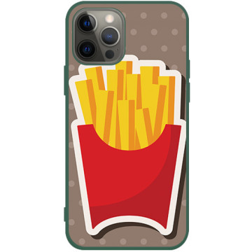 Phone case - casey Soft Flex Design - Food Porn - Chips - green