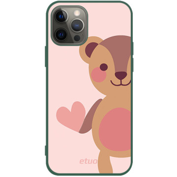 Phone case - casey Soft Flex Design - Forever Young - Cute bear - green