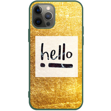 Phone case - casey Soft Flex Design - Chic Design - Hello Gold - green
