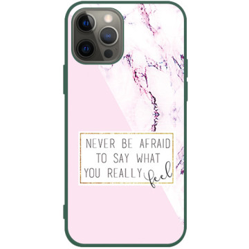 Phone case - casey Soft Flex Design - Chic Design - Never Be Afraid - green