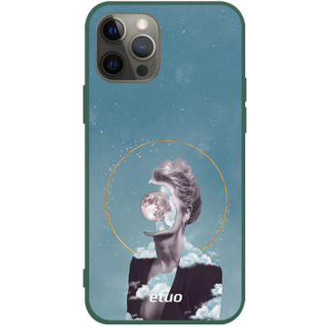 Etui na telefon - casey Soft Flex Design - Collages - Kamila Lenarcik The moon in the halo - zielony