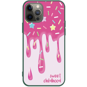 Phone case - casey Soft Flex Design - Gift for Children's Day - Pink icing - green