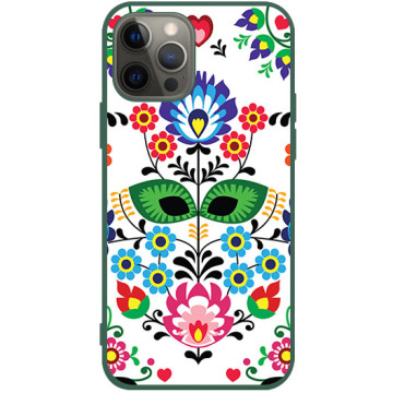 Phone case - casey Soft Flex Design - Folk - Lowicz cutouts - green