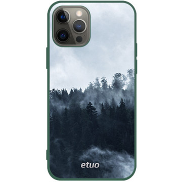 Phone case - casey Soft Flex Design - Natural - Mountain forest - green
