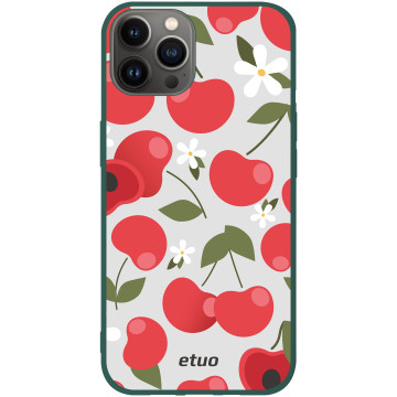 Etui na telefon - casey Soft Flex Design - Summer taste - monikaweronika.art Cherries - zielony