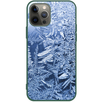 Phone case - casey Soft Flex Design - Winter - Snow Crystals - green