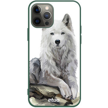 Phone case - casey Soft Flex Design - Wild Animals - Watercolor Wolf - green