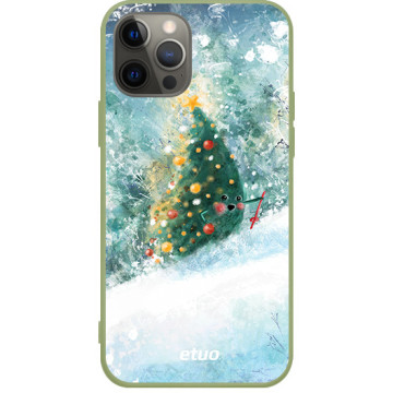 Etui na telefon - casey Soft Flex Design - Merry Christmas - Anna Maria Draws Christmas tree - khaki
