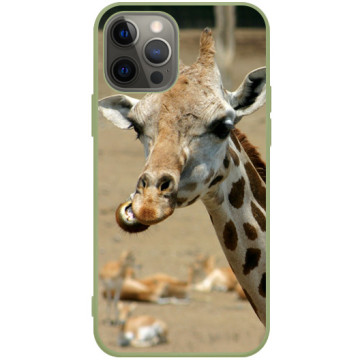 Phone case - casey Soft Flex Design - Funny Animals - Funny Giraffe - khaki