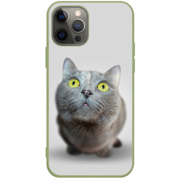 Phone case - casey Soft Flex Design - Funny Animals - Funny cat - khaki