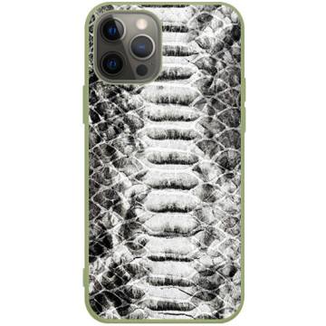 Phone case - casey Soft Flex Design - Animal Pattern - Monochrome snake - khaki