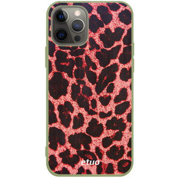 Phone case - casey Soft Flex Design - Animal Pattern - Pink leopard print - khaki