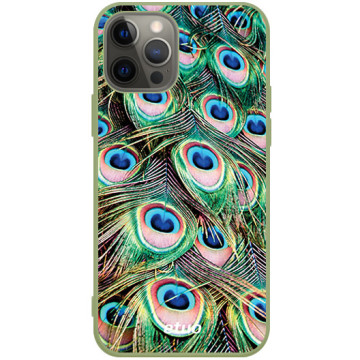 Phone case - casey Soft Flex Design - Animal Pattern - Peacock eye - khaki