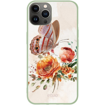 Etui na telefon - casey Soft Flex Design - Bloom & Buzz - Butterfly among the flowers - khaki