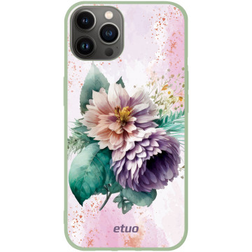 Etui na telefon - casey Soft Flex Design - Bloom & Buzz - Purple summer flowers - khaki