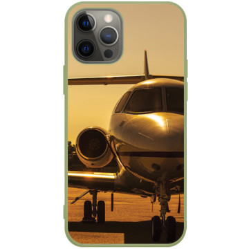 Phone case - casey Soft Flex Design - Gift for boyfriend - Airplane at the airport - khaki