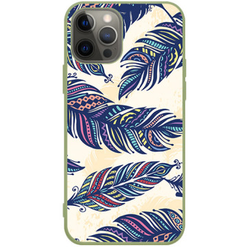Phone case - casey Soft Flex Design - Folk & Dreamcatcher - Feathers ethno - khaki