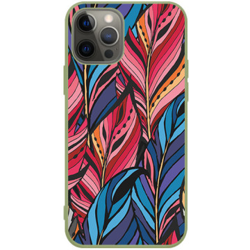 Phone case - casey Soft Flex Design - Folk & Dreamcatcher - Folk feathers - khaki