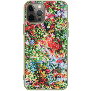 Phone case - casey Soft Flex Design - Floral Case - Flower meadow - khaki
