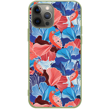Phone case - casey Soft Flex Design - Floral Case - Flower leaves - khaki