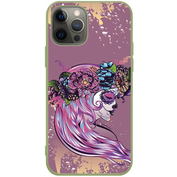 Phone case - casey Soft Flex Design - Floral Case - Folk flowers - khaki