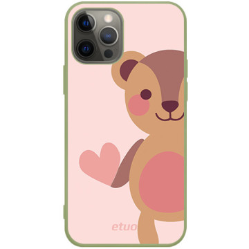 Phone case - casey Soft Flex Design - Forever Young - Cute bear - khaki
