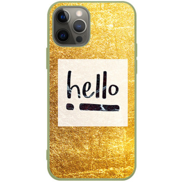 Phone case - casey Soft Flex Design - Chic Design - Hello Gold - khaki