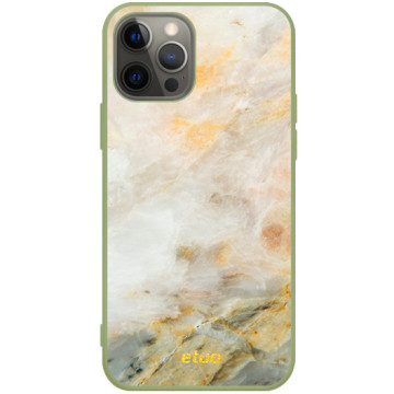 Phone case - casey Soft Flex Design - Chic Design - Yellow Marble - khaki