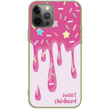 Phone case - casey Soft Flex Design - Gift for Children's Day - Pink icing - khaki