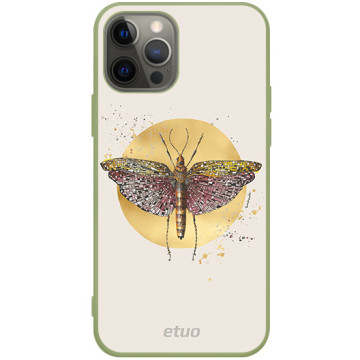 Etui na telefon - casey Soft Flex Design - Forest stories - Forest moth - khaki