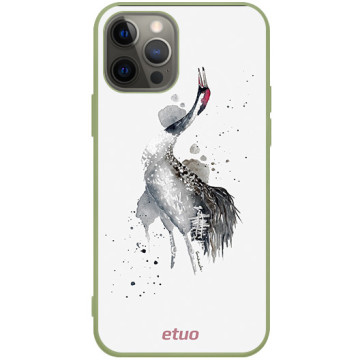 Etui na telefon - casey Soft Flex Design - Forest stories - Song of the crane - khaki