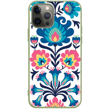 Phone case - casey Soft Flex Design - Folk - Folk pattern - khaki