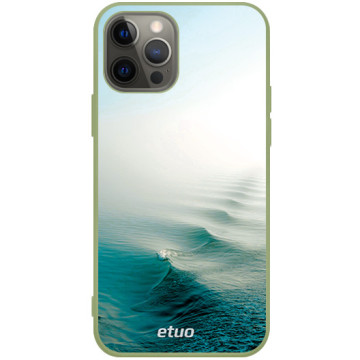 Phone case - casey Soft Flex Design - Natural - Blue sea - khaki