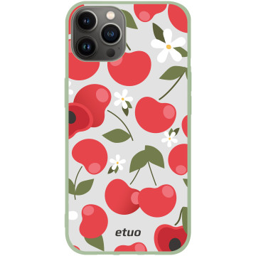 Etui na telefon - casey Soft Flex Design - Summer taste - monikaweronika.art Cherries - khaki