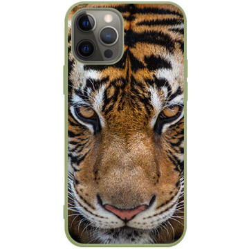 Phone case - casey Soft Flex Design - Tiger - Tiger look - khaki