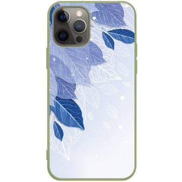 Phone case - casey Soft Flex Design - Winter - Winter leaves - khaki