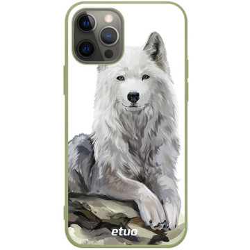 Phone case - casey Soft Flex Design - Wild Animals - Watercolor Wolf - khaki