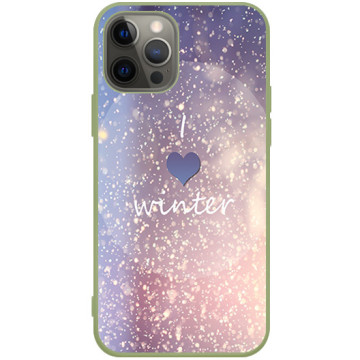 Phone case - casey Soft Flex Design - Christmas gift - I love Winter - khaki