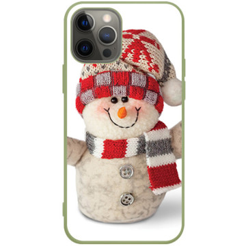 Phone case - casey Soft Flex Design - Christmas gift - Snowman - khaki