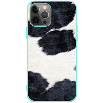 Phone case - casey Soft Flex Design - Animal Pattern - White-black cow - mint