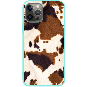 Phone case - casey Soft Flex Design - Animal Pattern - Brown Cow - mint