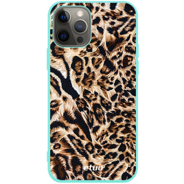Phone case - casey Soft Flex Design - Animal Pattern - Case in leopard print - mint