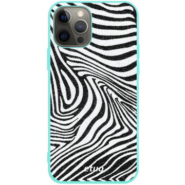 Phone case - casey Soft Flex Design - Animal Pattern - Zebra theme - mint