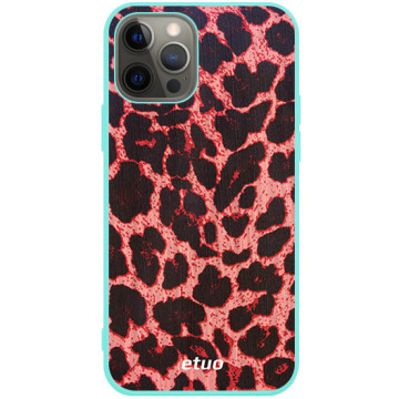 Phone case - casey Soft Flex Design - Animal Pattern - Pink leopard print - mint