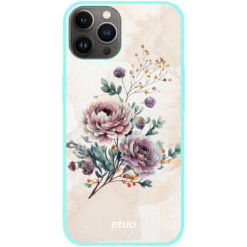 Etui na telefon - casey Soft Flex Design - Bloom & Buzz - Vintage Summer Flowers - miętowy