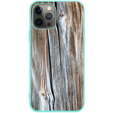 Phone case - casey Soft Flex Design - Wood - Natural wood - mint
