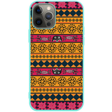 Phone case - casey Soft Flex Design - Folk & Dreamcatcher - Aztec folk - mint