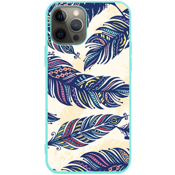 Phone case - casey Soft Flex Design - Folk & Dreamcatcher - Feathers ethno - mint