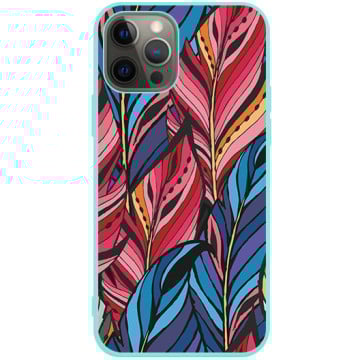 Phone case - casey Soft Flex Design - Folk & Dreamcatcher - Folk feathers - mint