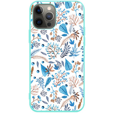 Phone case - casey Soft Flex Design - Folk & Dreamcatcher - Leaves and berries - mint